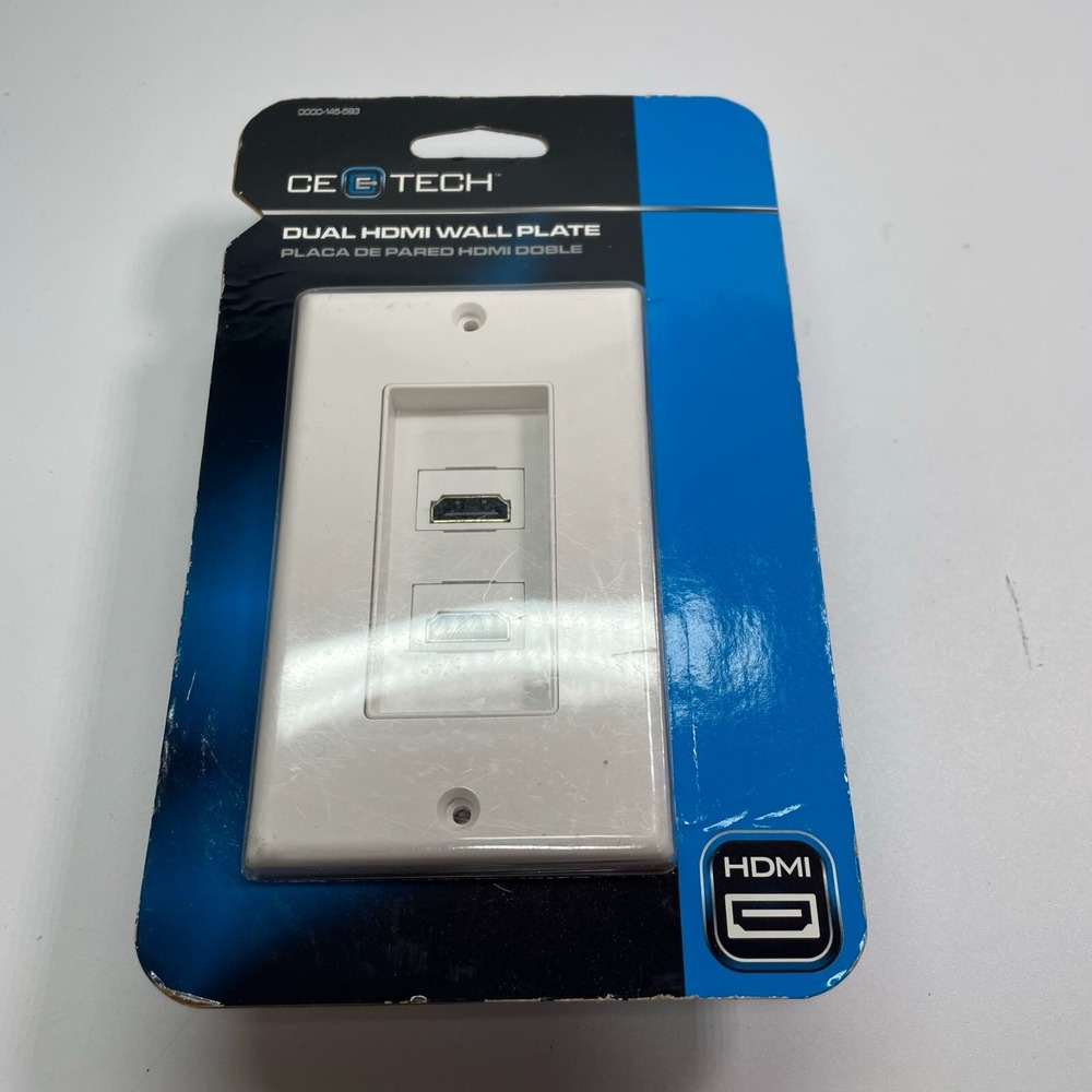 NEW - CE Tech Dual HDMI Wall Plate NEW